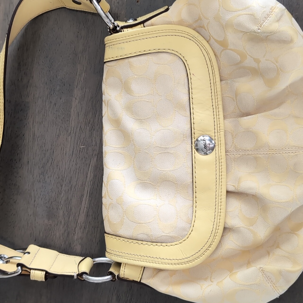 Coach Soho signature yellow bag